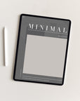 Undated Minimal Plans | Muted Greys Edition Digital Planner