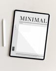 Undated Minimal Plans | Greyscale The Light Edition Digital Planner