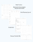 Undated Minimal Plans | Muted Blues Edition Digital Planner