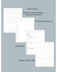Undated Minimal Plans | Blue Digital Planner