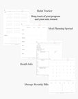 Undated Minimal Plans | Muted Greys Edition Digital Planner