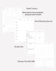 Undated Minimal Plans | Pink The Light Edition Digital Planner