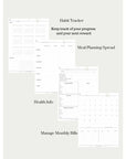 Undated Minimal Plans | Green Digital Planner