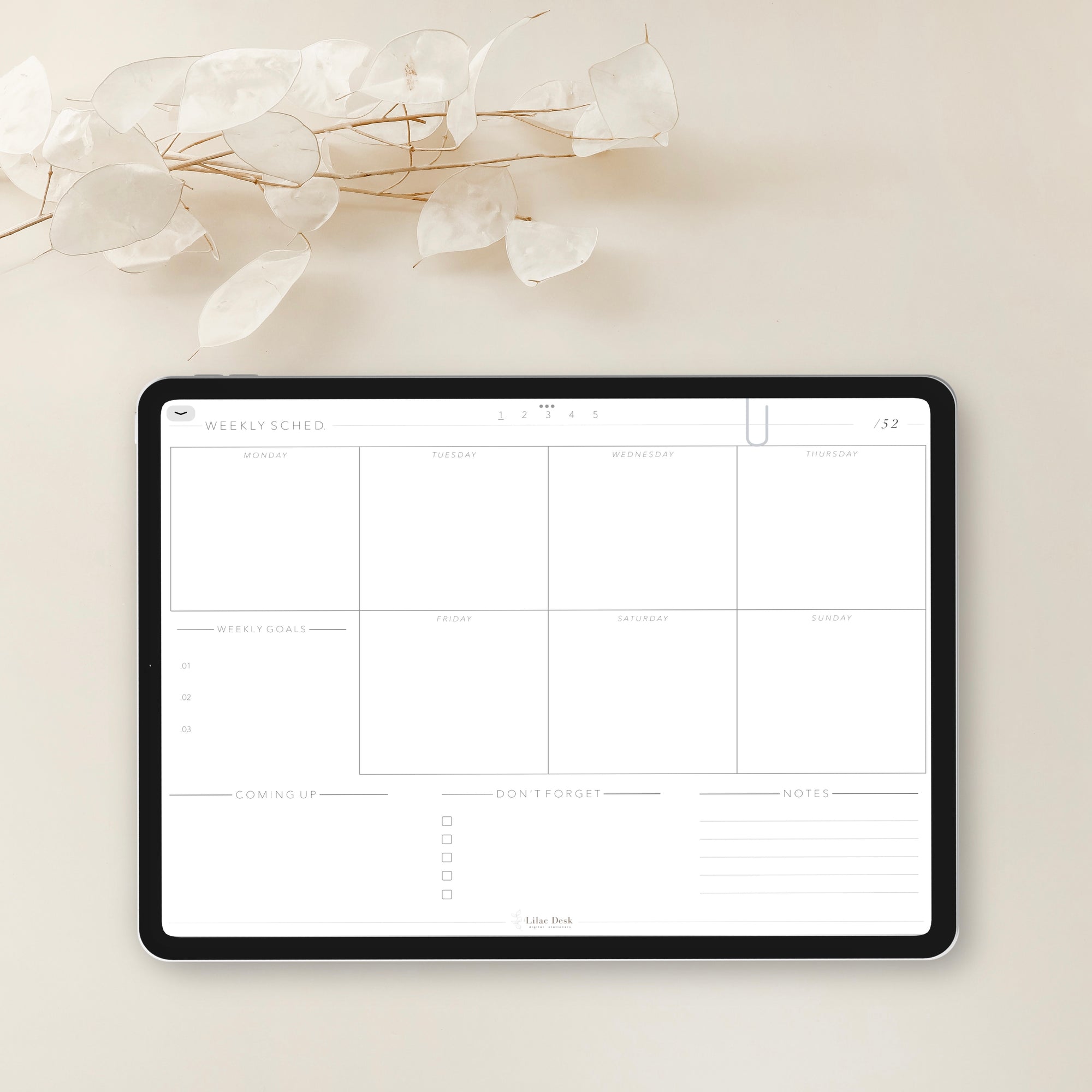 Undated Minimal Plans | Soft Blue Vol. 2 ( Monday Start )