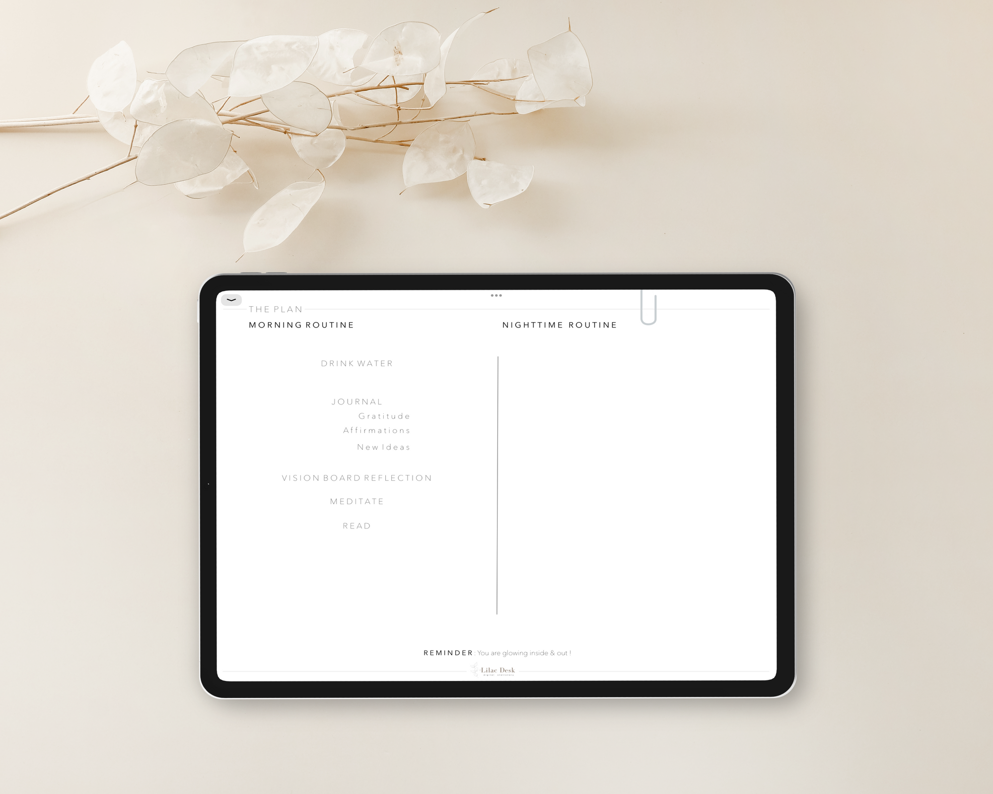 Full Undated Minimal Plans | Clean Green Vol. 2 ( Sunday Start )
