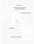 Undated Minimal Plans | Grey Digital Planner