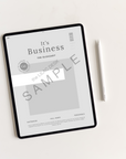 Sample It’s Business | Grey Undated Business Planner